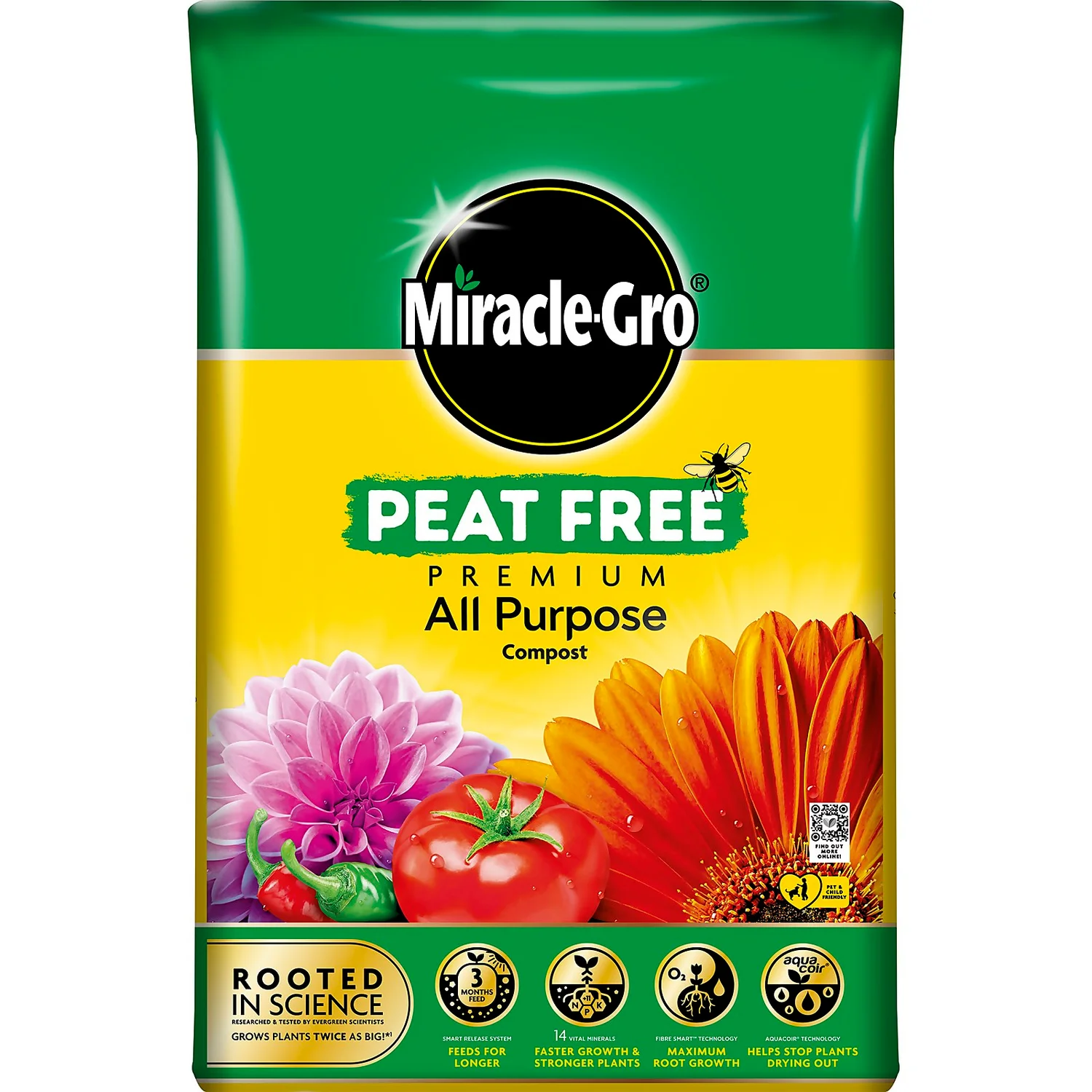 Miracle-Gro Peat Free Premium All Purpose Compost 40L 3 Miracle-Gro Peat Free Premium All Purpose Compost 40L